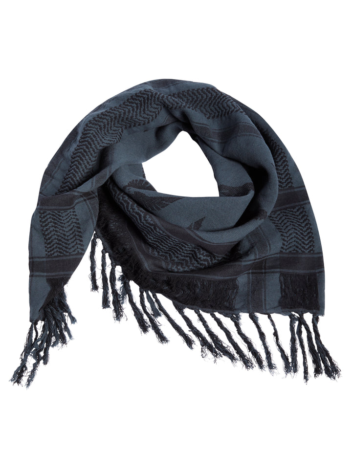 Virtus Shemagh scarf in jet black — cotton tactical head and neck wrap