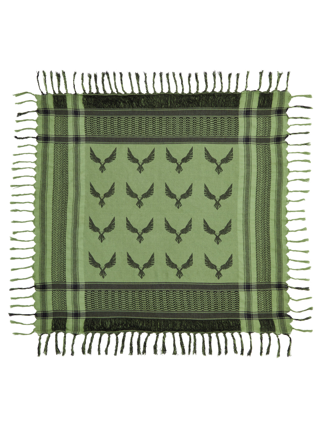 Virtus Shemagh scarf — woven fringe detail