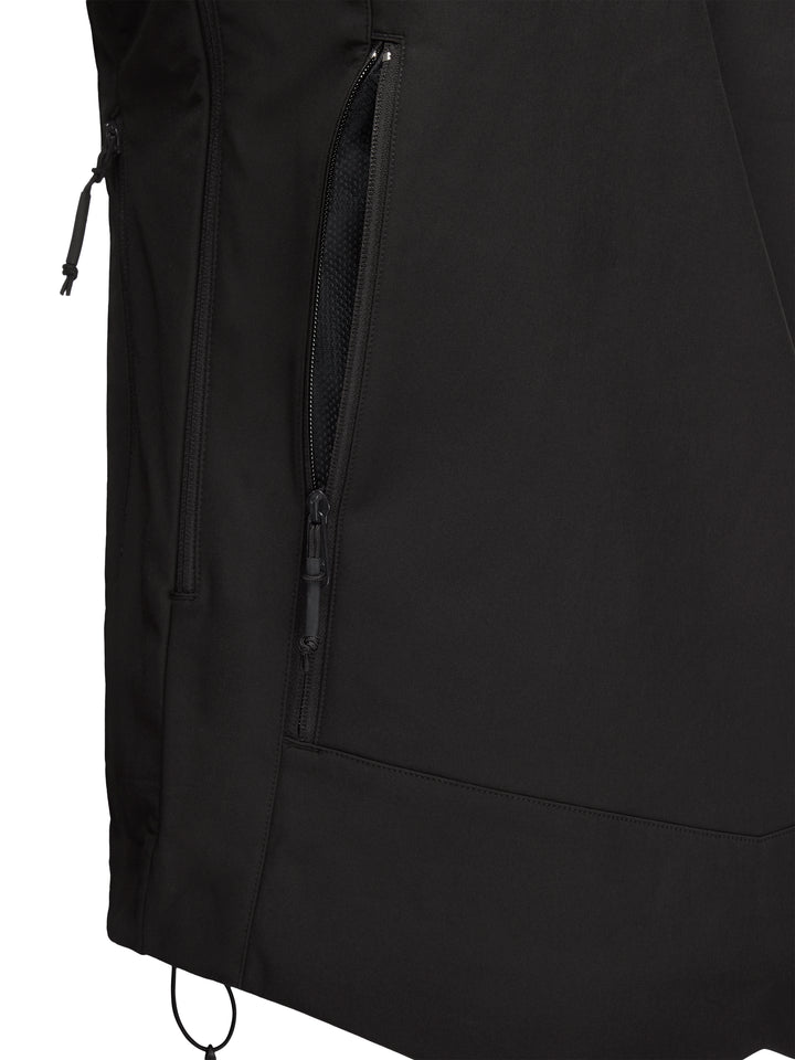 Virtus Astraes jacket in jet black — back view