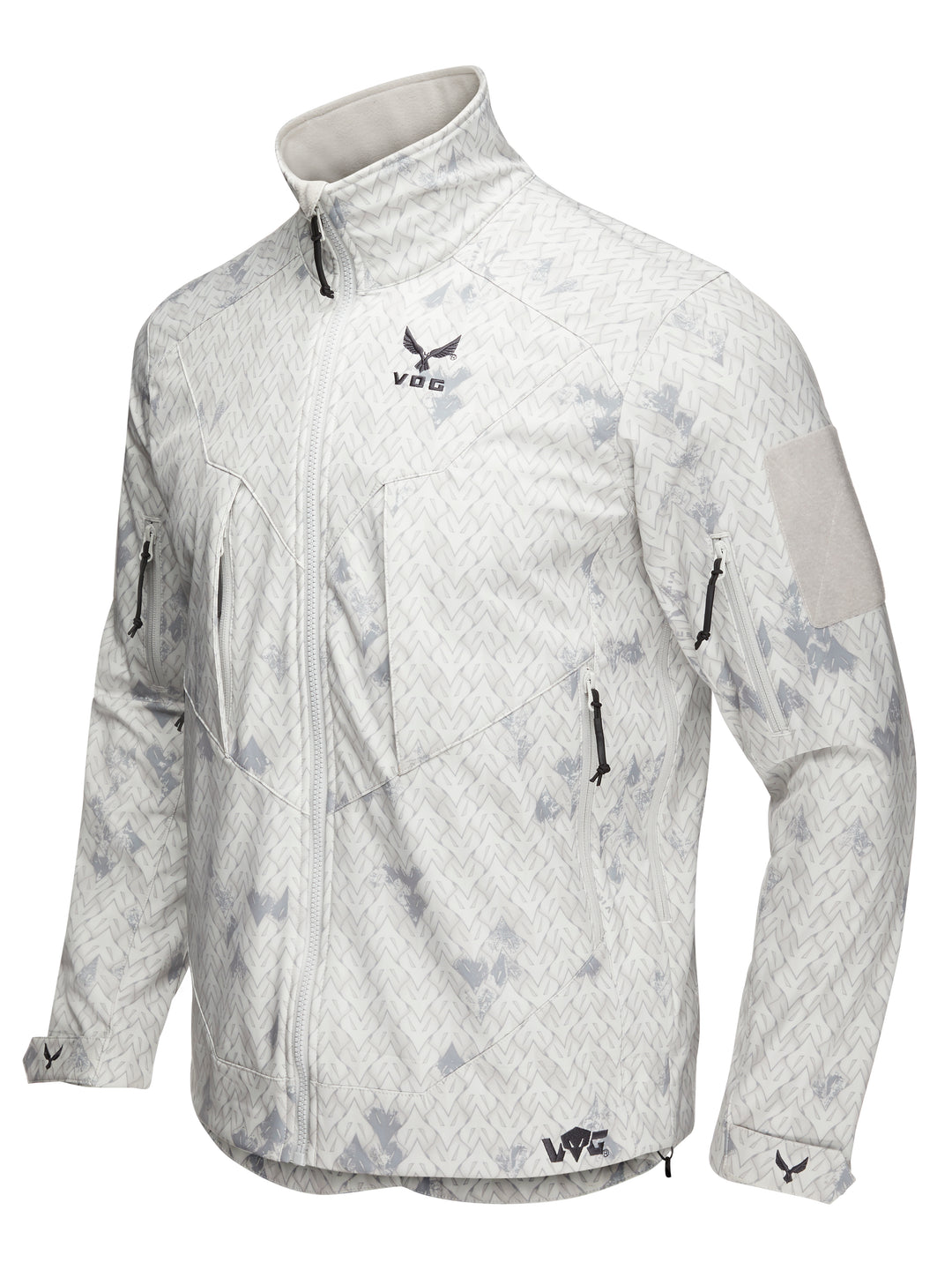 Virtus Astraes jacket in Boreas camo — front zip detail